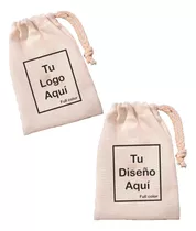 Bolsas De Lienzo 10x15. C/ Diseño O Logo. Pack 100u