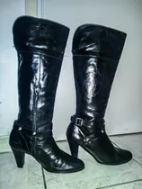 Botas De Mujer Caña Alta, 100 % Cuero Vacuno. Talle 38