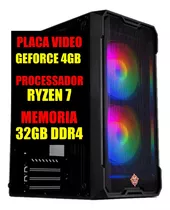Pc Gamer - Ryzen 7 / Placa Video 4gb / Ssd 480g / 32g Ddr4