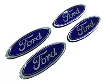 Jg Emblema Adesivo Calota Tampa Roda Ford Azul 6,6cm 66mm