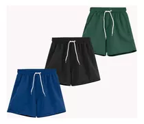 Shorts Hombre Traje De Baño Malla Suspensor  Pack X3