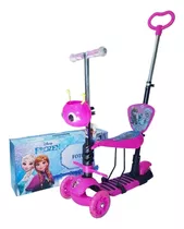 Patinete Infantil Frozen 3 Rodas 2x1 Com Música E Led. 