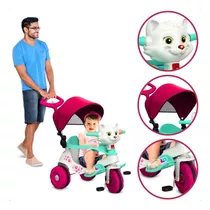 Triciclo Gatinha Com Capota E Pedal Velobaby - Bandeirante 