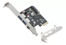 Placa Pci-e Usb 3.0 Geaves Com 2 Portas + Tipo-c Lp