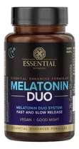 Melatonina Duo Sublingual 120caps Essential Nutrition Vegan Sabor Menta