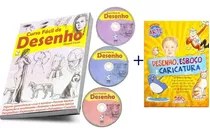 Curso De Desenho + Como Desenhar Caricatura - 2 Livros + 3 Dvds