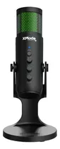 Microfono Profesional Rgb Gamer Xplode Condensador Streaming Color Negro