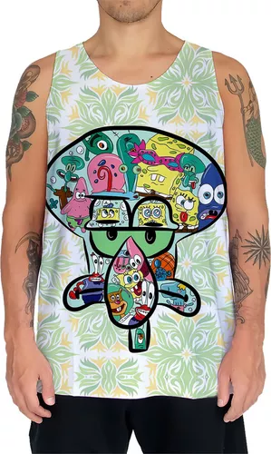 Camiseta Regata Lula Molusco E Fenda Do Bikini Bob Esponja MercadoLivre