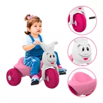 Triciclo Infantil Gatinha Europa - Rosa E Branco Bandeirante