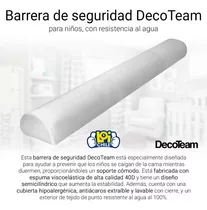 Barrera De Seguridad Anticaídas Para Niños Decoteam Lavable Color Blanco