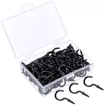 120 Pieces Plated Metal Ceiling Hooks Screw Hooks Hangi...