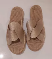 Sandalias Dorado Claro Suela De Yute