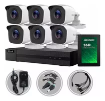 Kit Seguridad Hikvision Dvr 8ch Hd + 6 Camaras Infrarroja 720p + Disco Rigido + Cables + Fuente Listo Para Instalar + 