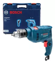 Taladro Percutor Atornillador Eléctrico De 13mm Bosch Gsb 550 550w + Accesorio Con Maletín De Transporte 220v