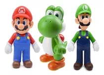 Pack 3 Figuras Yoshi, Mario Y Luigi 14cm - 12cm Calidad Pvc