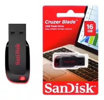 Pen Drive 16gb Cruzer Blade Sandisk Usb 2.0 Original Lacrado