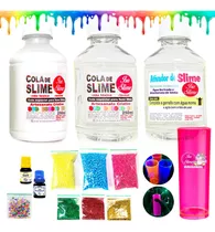 Kit Para Fazer Slime Cola Transparente E Branca