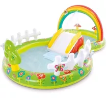 Piscina Com Escorregador Playground Meu Jardim 450l - Intex