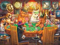Buffalo Games - Poker Pups - Rompecabezas De 750 Piezas