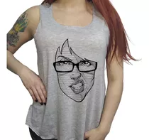 Musculosa Acampanada Dama Mujer Chica Girls Lentes Face