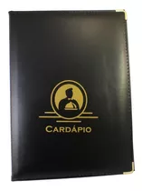 10 Pasta Cardápio Luxo C/ 4bolsas Tamanho A4 Menu Restaurant