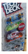 Tech Deck Skate Dedos Set 4 Patineta Baker Deluxe Series 