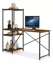 Mesa Industrial Para Computador E Notebook Estudo E Trabalho Cor Preto