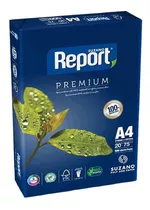 Resma A4 De 75 Gr 500 Hojas Blanca Report Premium Color Blanco