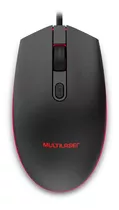 Mouse Gamer Multilaser Emborrachado 2400 Dpi Led 7 Cores Rgb