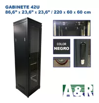 Gabinete De Piso De 42u (86,6 X 23,6 X 23,6) Color Negro