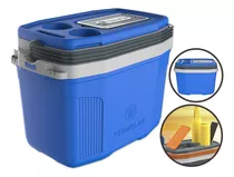 Caixa Térmica Cooler Com Alça Praia Pesca Camping Cor Azul