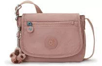 Cartera Morral Kipling Modelo Sabian Color Rosey Rose