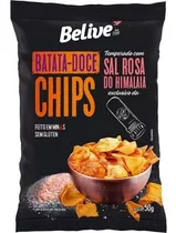 Batata Doce Chips Belive Com Sal Rosa Himalaia Br Spices 50g