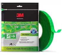 3m Vhb 4910 Fita Dupla Face Transparente 19mm X 20 Metros