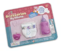 Kit Acessórios P/ Boneca Chupeta Fralda Mamadeira Brinquedos