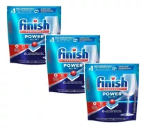 Kit 3 Lava Louças Finish Powerball Tablets Limpeza Profunda