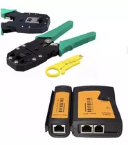 Kit Tester Utp Red + Pinza Crimpeadora Rj45 Rj11 Pela Cable