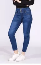 Skinny Jeans  Elasticado Tiro Alto  Push Up