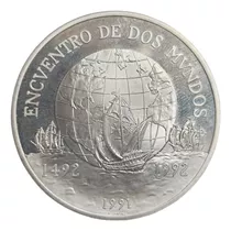 Moneda De Chile 10.000 Pesos Encuentro De Dos Mundos Plata 