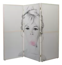 Biombo Decorativo Brigitte Bardot Con Chicle Rosa Sc