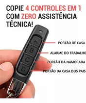 Controle Slim Portão Alarme 4x1 Copiador Duplicador 433mhz