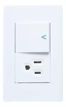 Placa Con 1 Apagador Y 1 Contacto Blanco Lucek Ba07 Oferta