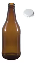 Botella Cerveza Artesanal Vidrio 500 Ml Con Tapa Corona X48