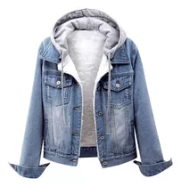 Chaqueta Jeans Con Capucha Blusa Jeans