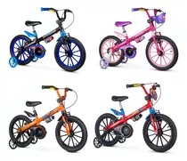 Bicicleta Infantil Aro 16 Freio V-brake Rodas De Treinamento