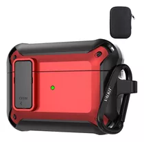 Funda Para Apple AirPods Pro Grado Militar - Rojo Y Negro