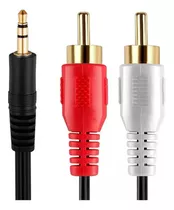 Cable Adaptador Auxiliar Mini Plug 3.5mm A 2 Rca Audio Macho