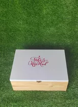 Cofre Caja Cesta Baul Guacal Box En Pino Para Navidad