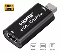 Capturadora De Video Audio Hdmi A Usb 1080p Hd 4k Pc Ps4 