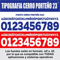 Tipografia Cerro Porteño 2023 Ttf Letras Numeros Dorsal Fuen